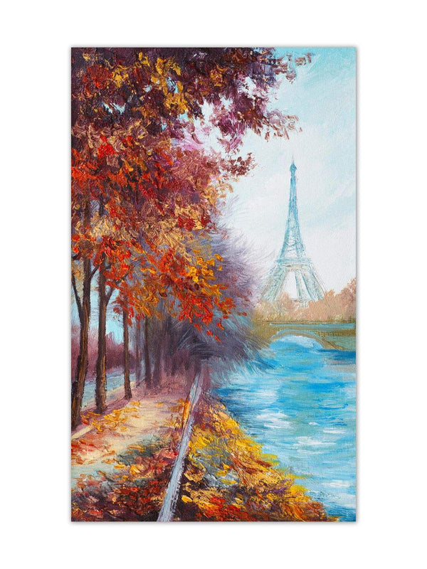 Eurotex Abstract Eiffel Tower France, Modern Canvas Printed, Room Wall Painting