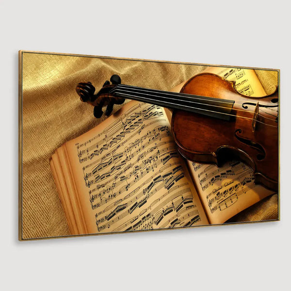 Eurotex Villon With Music Notes, Canvas Printed, Big Panoramic Wall Painting