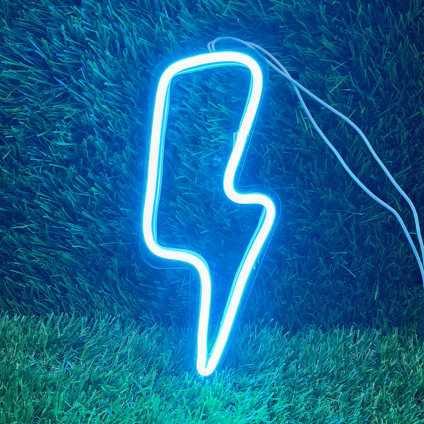 Eurotex Thunderbolt Neon Sign - 9x4 In, Blue