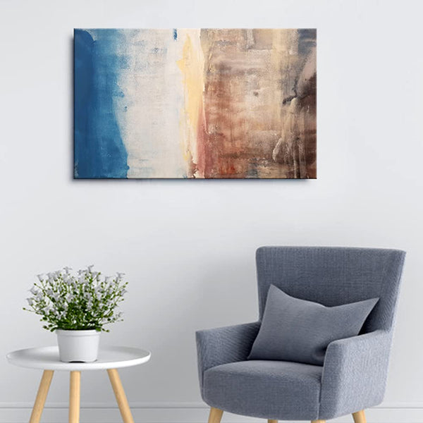Eurotex Abstract Wall Art Décor, Navy Blue, Canvas Printed, Wall Painting