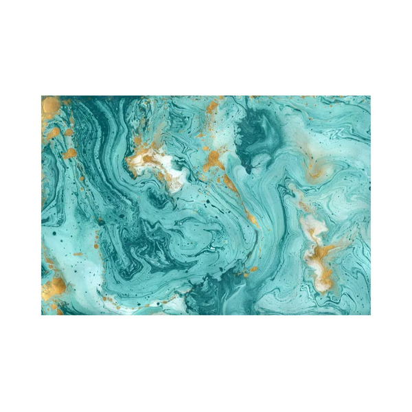 Eurotex Turquoise Marble Texture, Framed Wall Painting for Room (24x36 In)