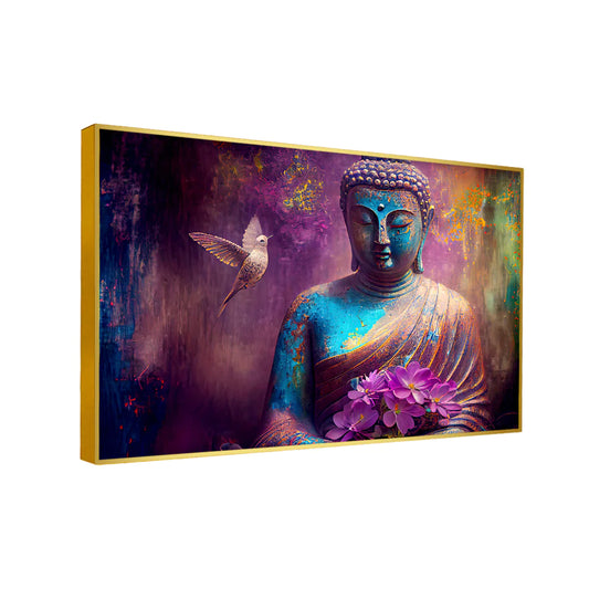 Eurotex Peaceful Buddha, Canvas Printed, Beautiful Wall Paintings Eurotex