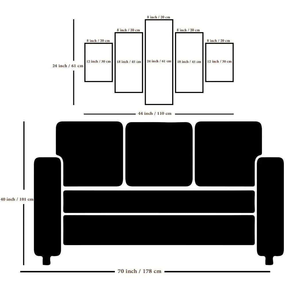 Eurotex Ram Bhakt Hanuman Ji Beautiful Art, 5 Pieces, Canvas Printed, Wall Painting Eurotex