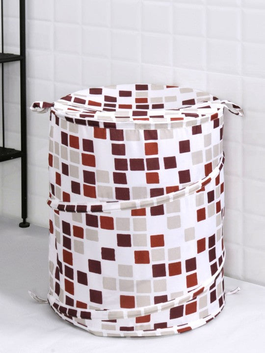 Eurotex 45 L Multicolor Laundry Basket (Polyester)