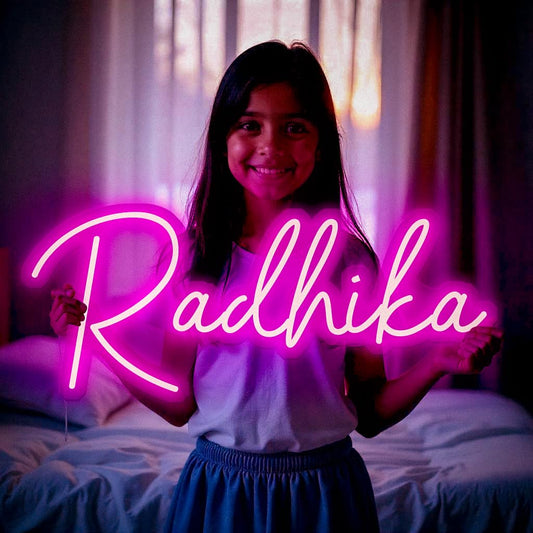 neon light with name