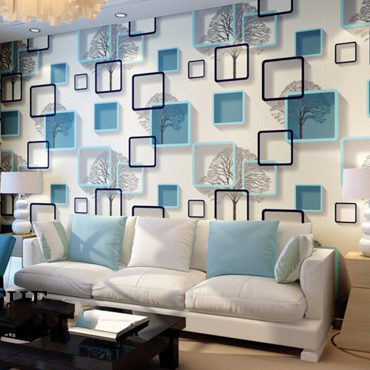 Eurotex 3D Design, Peel and Stick, Self Adhesive Wallpaper - ( Square Abstract, 45x300cm) Eurotex