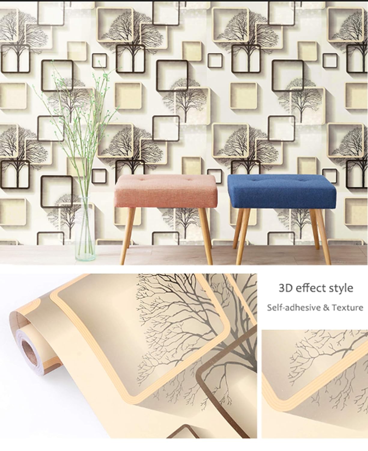 adhesive wall paper