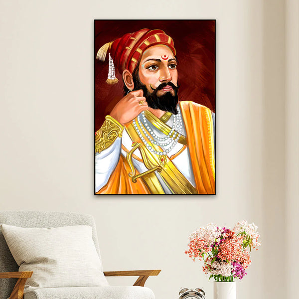 Eurotex Shivaji Maharaj, Canvas Printed, Painting For Home