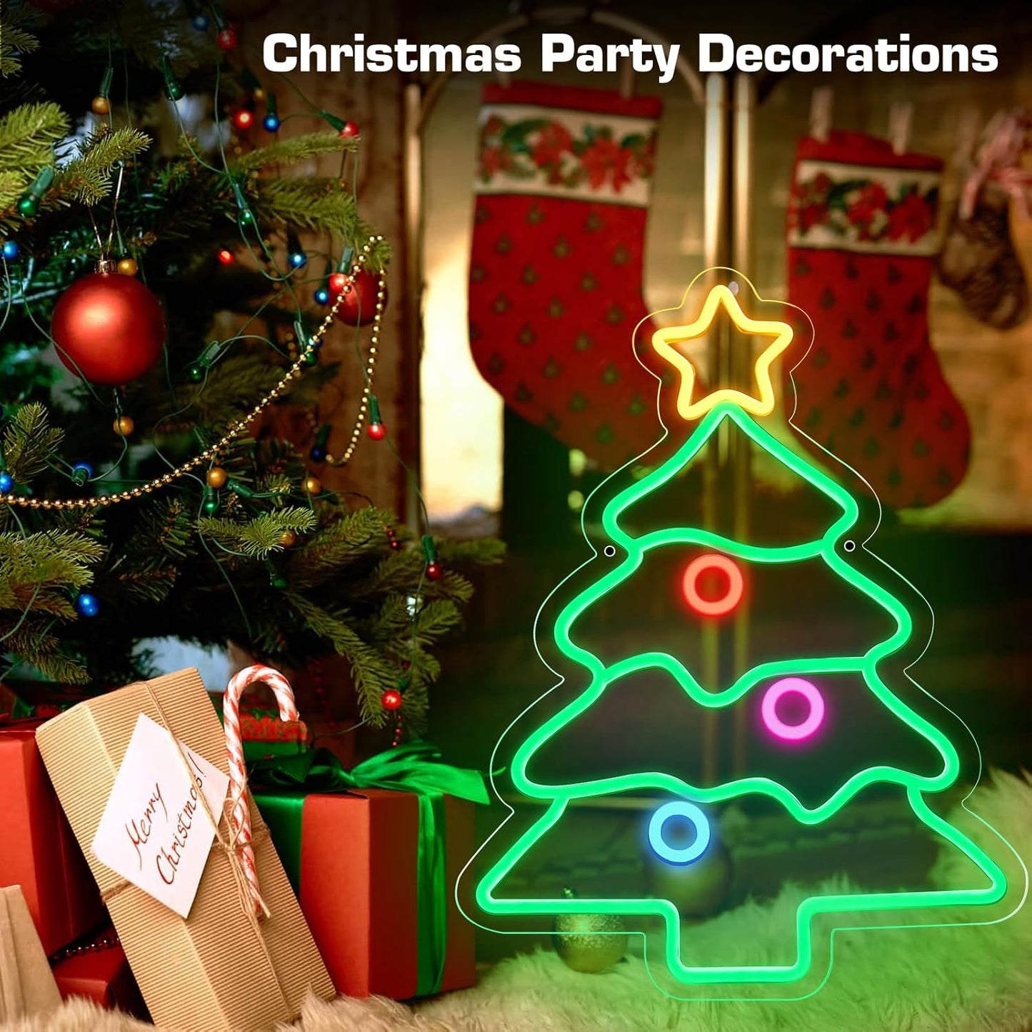 merry christmas neon sign