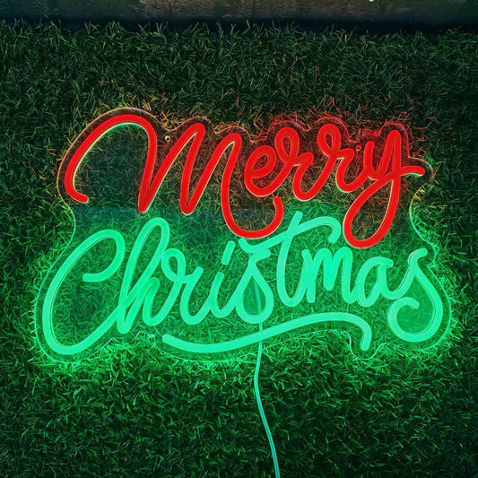 merry christmas neon sign