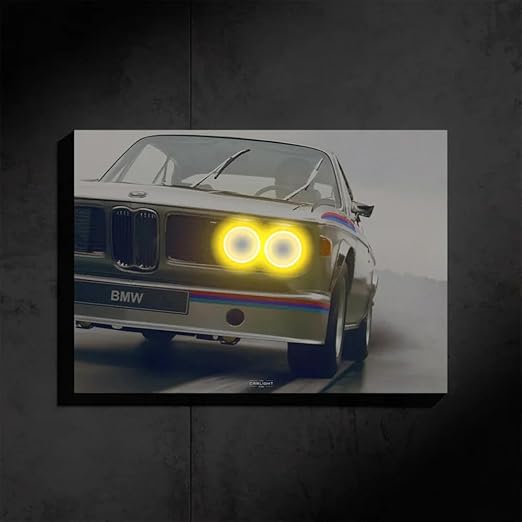 Fabsouk Neon Supercar Poster for Bedroom, Living Room, Gift Wall Decor (BMW CLS 3.0)
