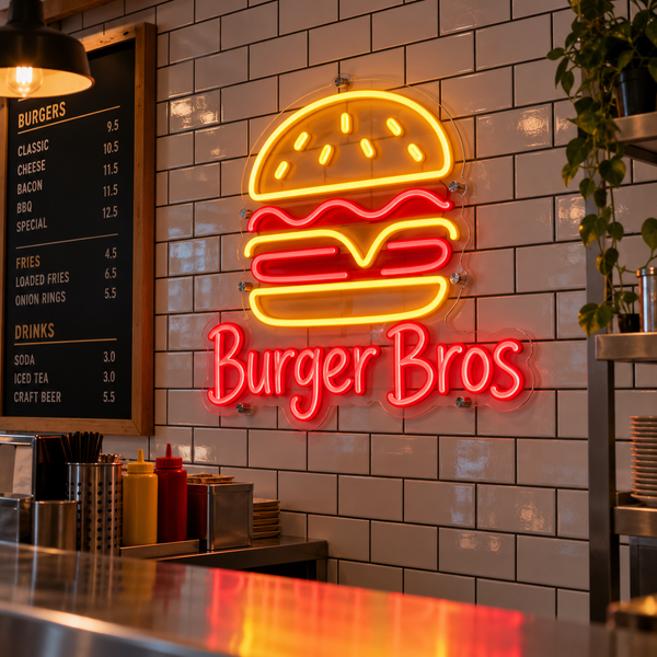 Cut-to-Shape Neon Logo Sign – Premium 24 Inch
