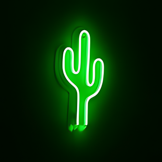 Eurotex Cactus Neon Sign - 6x10 In, Green