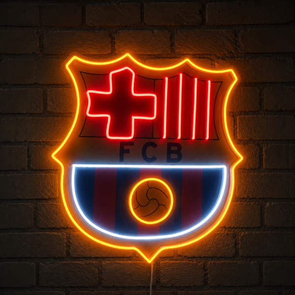 Barcelona FC LED Neon Sign | Football Wall Decor for Fans (2ft x 2ft)