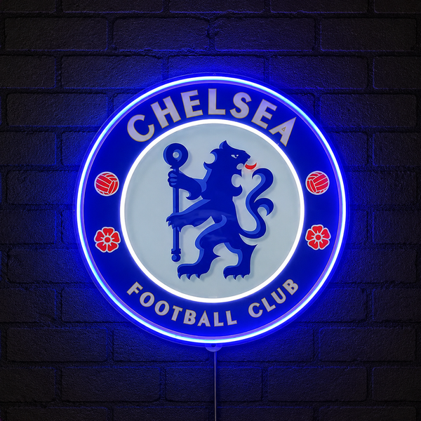 Chelsea FC LED Neon Sign | Football Fan Wall Decoration (2ft x 2ft)