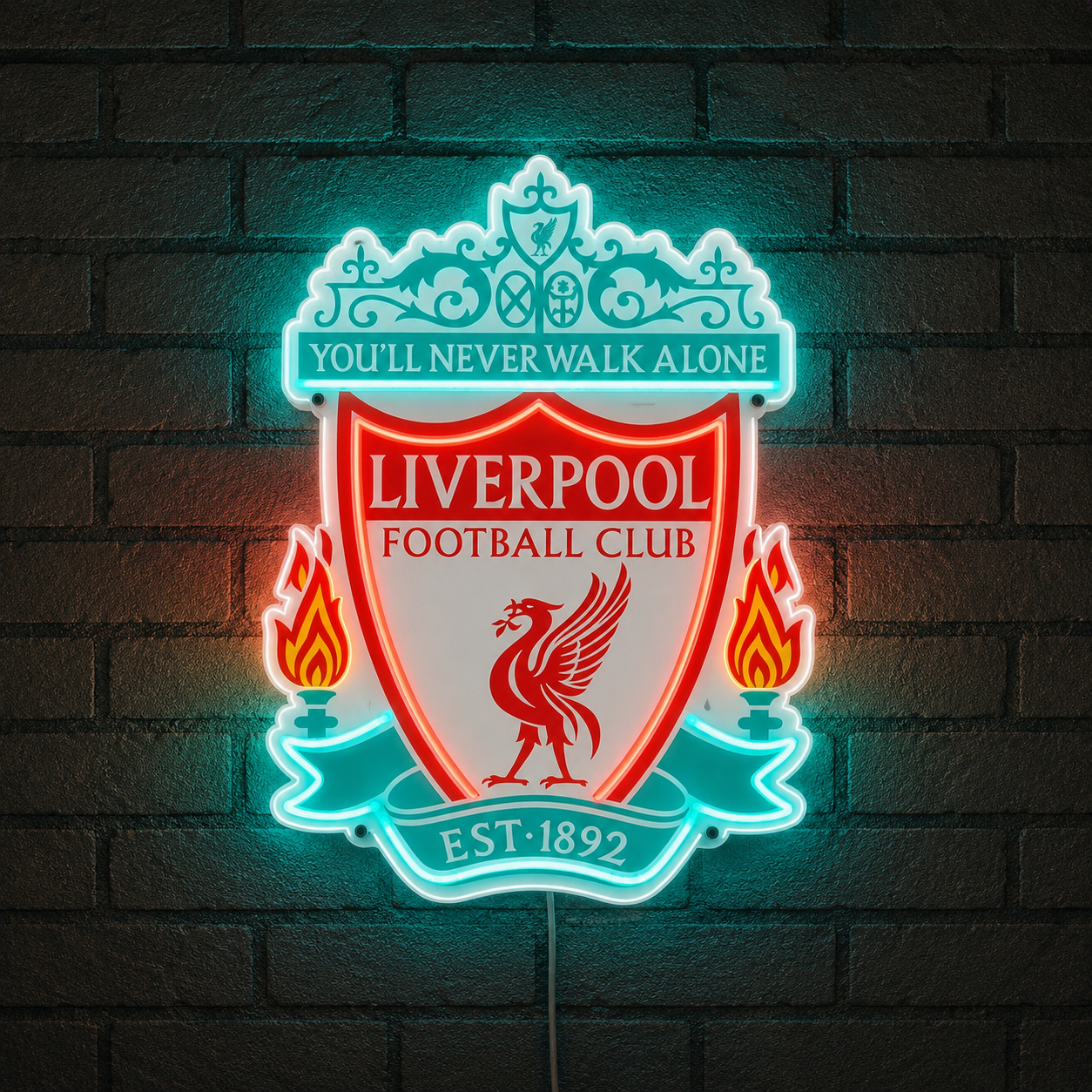 Liverpool FC LED Neon Sign | Football Club Wall Decor (2ft x 2ft)