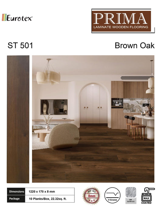 Eurotex Prima 8mm Laminate Wooden Flooring