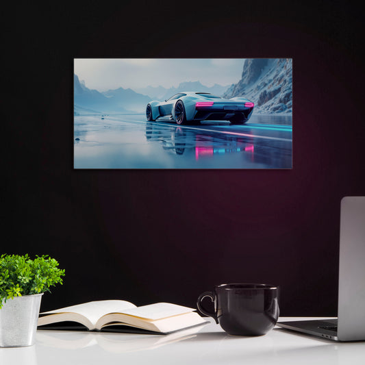 fabsouk Neon Supercar Poster for Bedroom, Living Room, Gift Wall Decor (GTR-40)
