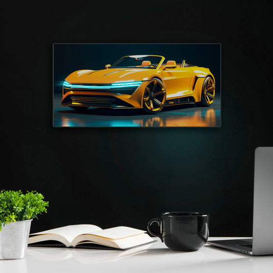 fabsouk Neon Supercar Poster for Bedroom, Living Room, Gift Wall Decor (GTR-45)