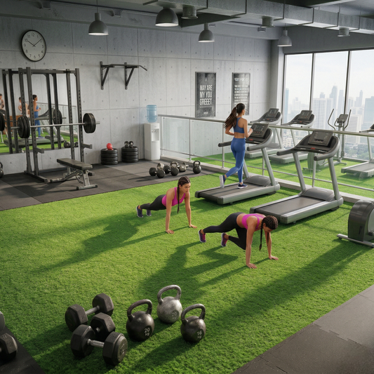 Green Artificial Grass Carpet | Synthetic Turf for Balcony & Lawn | Faux Grass | Football & Garden Turf - 6.5ft x 25ft