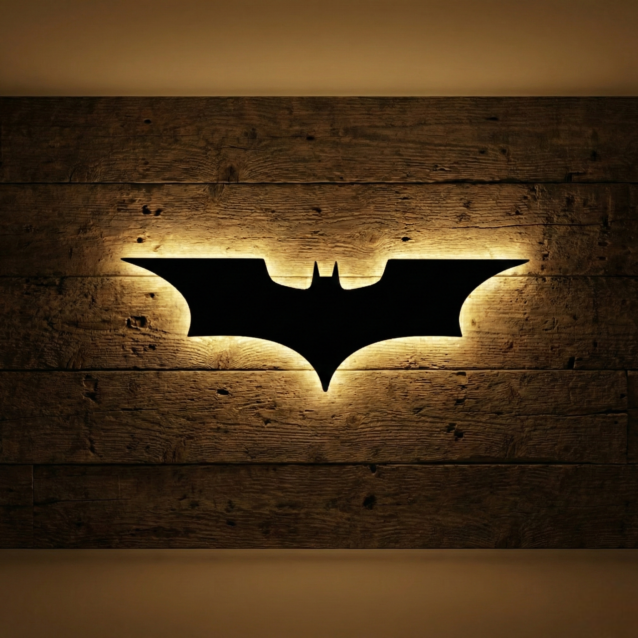 Batman Backlit Stained Glass Wall Art – Artistic LED Wall Décor for Elegant Interiors