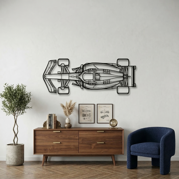 F1 Top View Large Acrylic Wall Art & 3D Black Decor | Statement Gallery Pieces