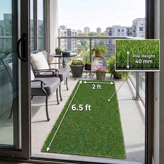 Premium Artificial Grass for Pet | Synthetic Turf Grass | Fake Grass Carpet | UV Protected, Natural Look (6.5 ft x 2ft)
