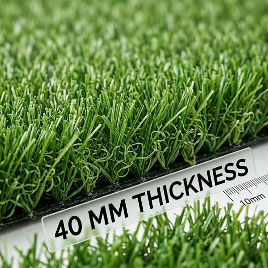 Artificial Grass Turf | Fake Grass for Lawn & Garden - 40mm, 6.5 ft X 10 ft, Natural Green