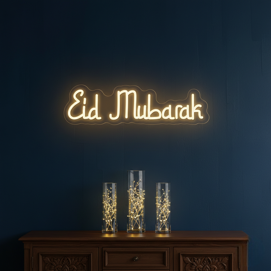 Eid Mubarak Neon Light | Ramadan Neon Sign | Personalized LED Neon Lights