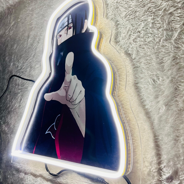 Itachi Uchiha Neon Sign Board Custom | LED Glow Signs & Personalized Neon