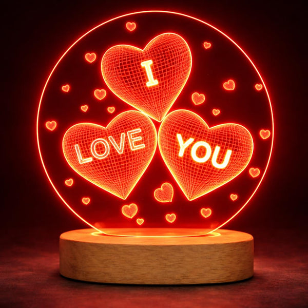 Eurotex Circle I Love You Custom Led Lamp for Couple And Gift