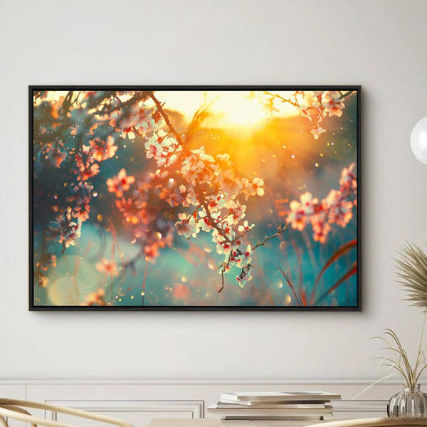 Eurotex Cherry Blossom, Framed Wall art for living room (24x36 In)