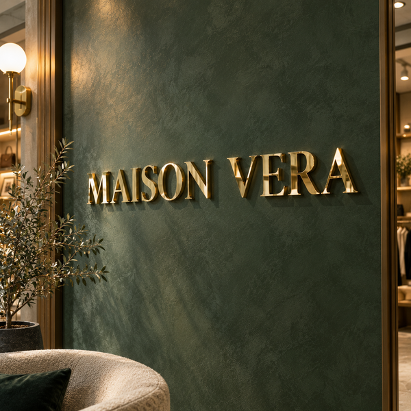 Mirror Gold Acrylic Letters 6 Inch – Luxury Wall Sign