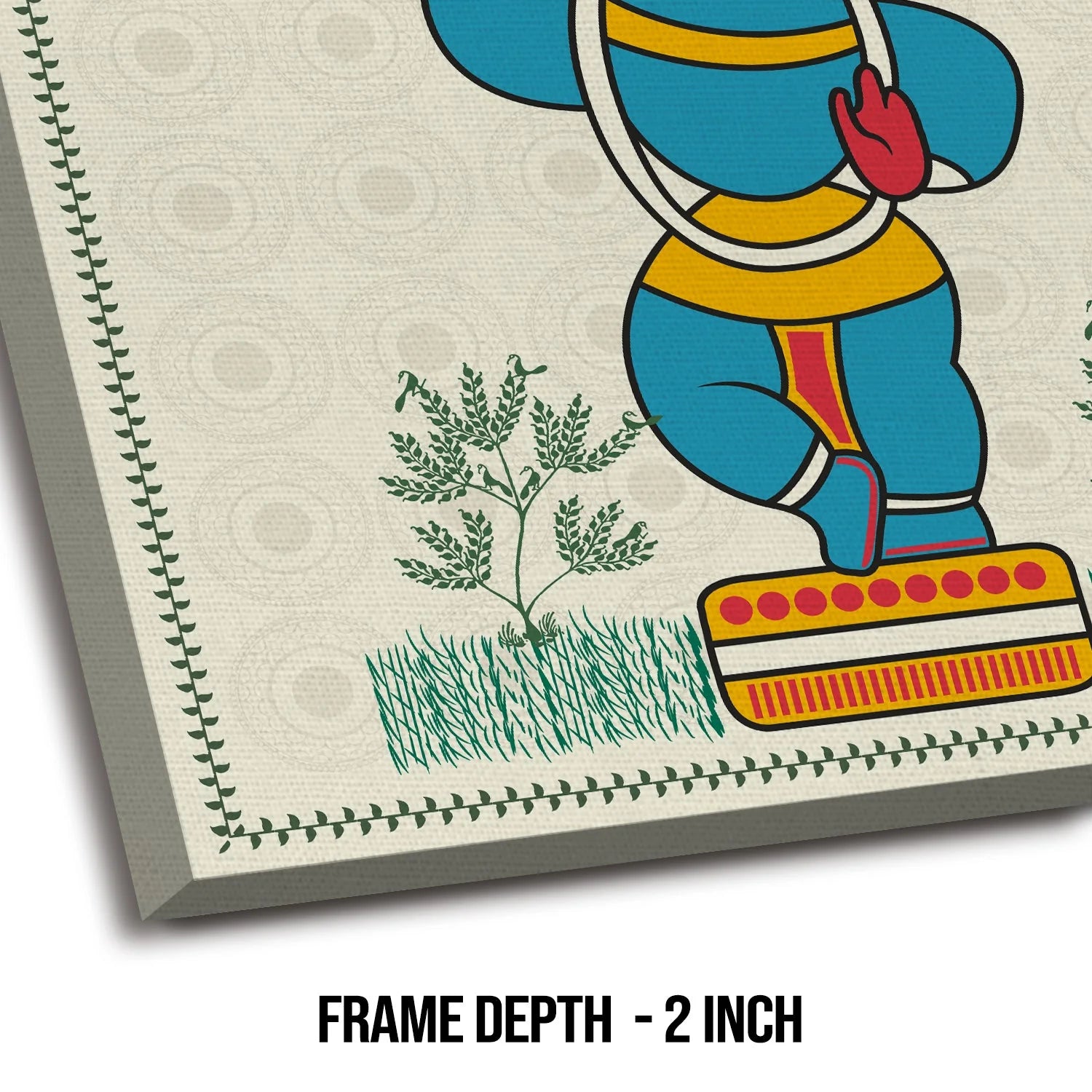 Hanuman Ji, Pichwai Painting, Framed Abstract Canvas Wall Art for Bedroom Eurotex