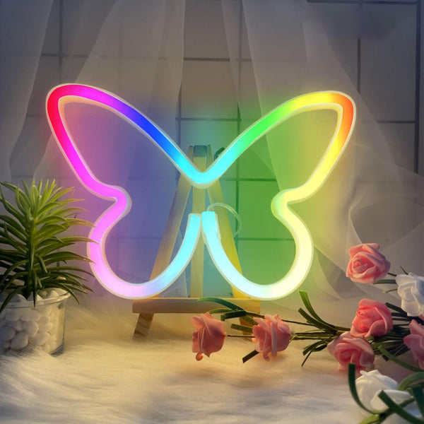 Fabflo Butterfly Custom Neon Name Board | LED Glow Signs Online Design