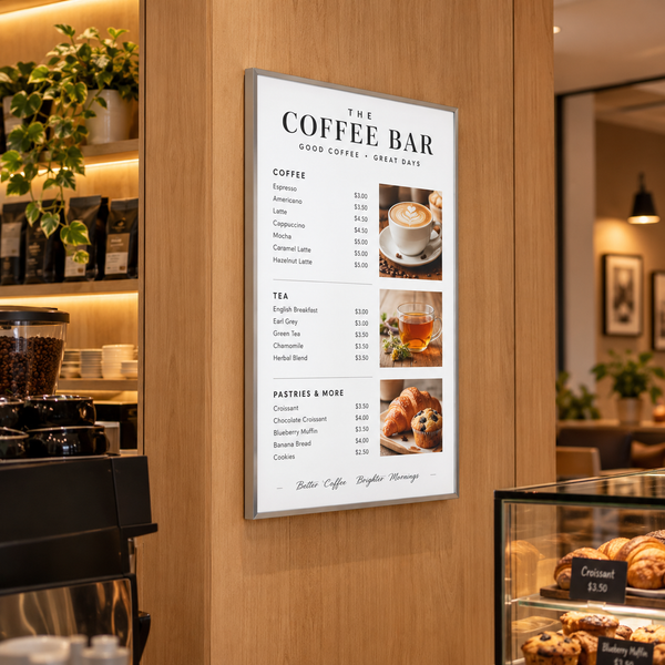 Slim LED Light Box A3 – Menu & Display