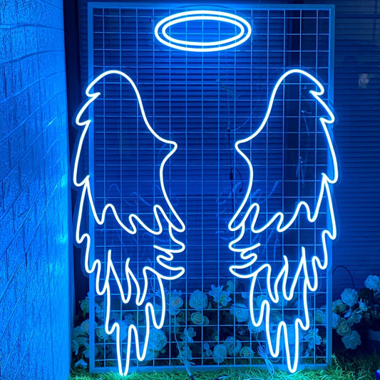 Eurotex Wings Neon Sign, Wall Decor, Neon Signs for room (48x24 In) 3