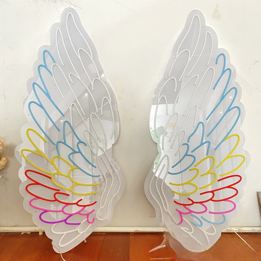 Eurotex Wings Neon Sign, Wall Decor, Neon Signs for room (48x24 In) 4
