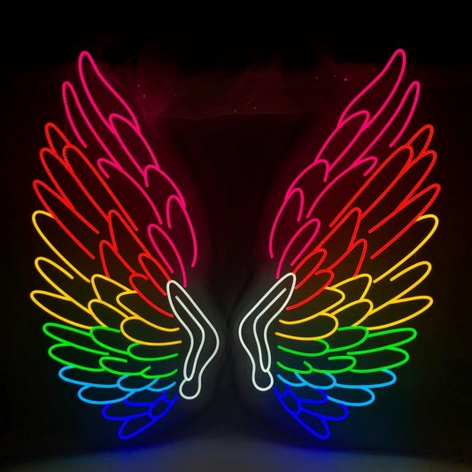 Eurotex Wings Neon Sign, Wall Decor, Neon Signs for room (48x24 In) 5