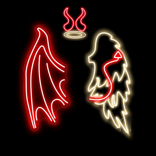 Eurotex Wings Neon Sign, Wall Decor, Neon Signs for room (48x24 In) 6