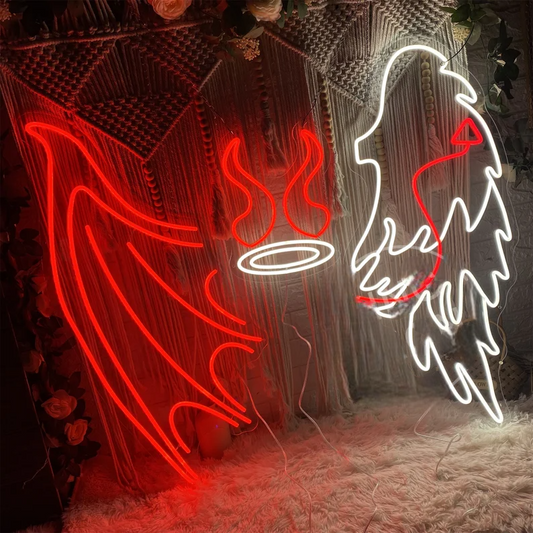 Eurotex Wings Neon Sign, Wall Decor, Neon Signs for room (48x24 In) 6