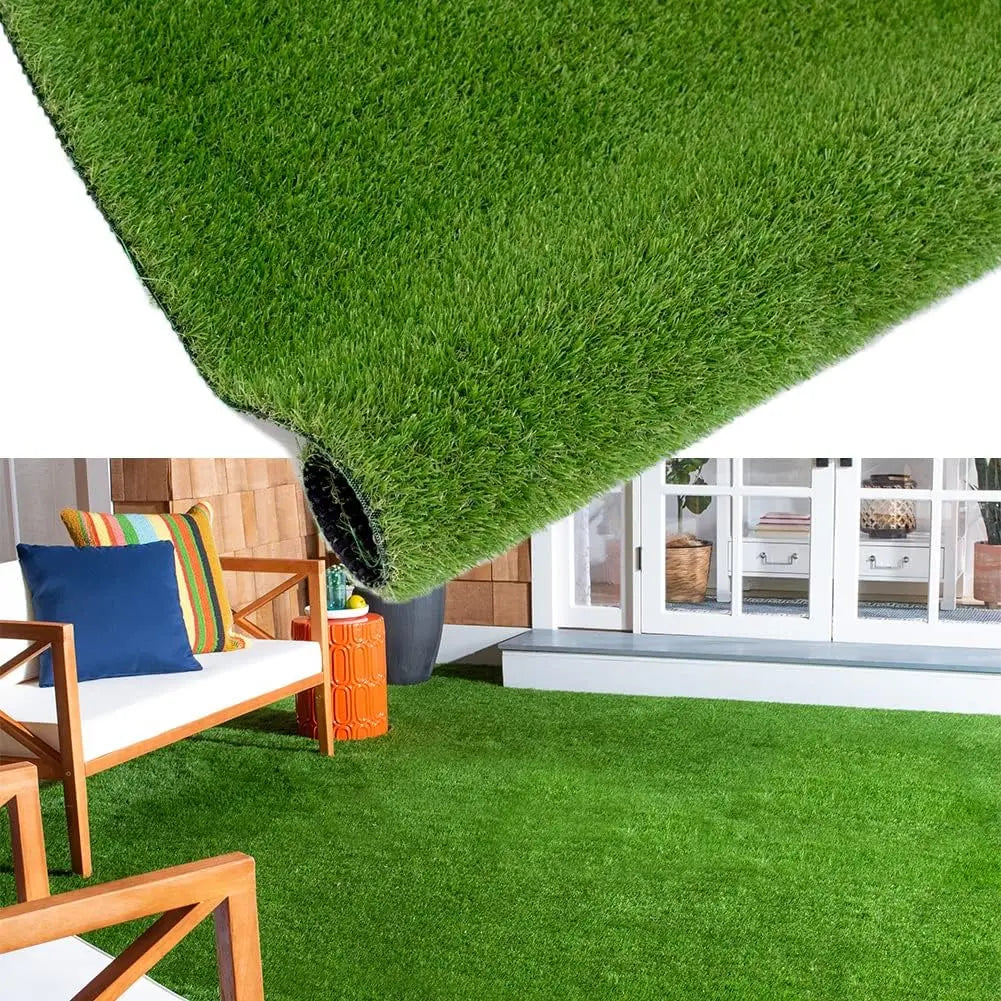 green artificial grass