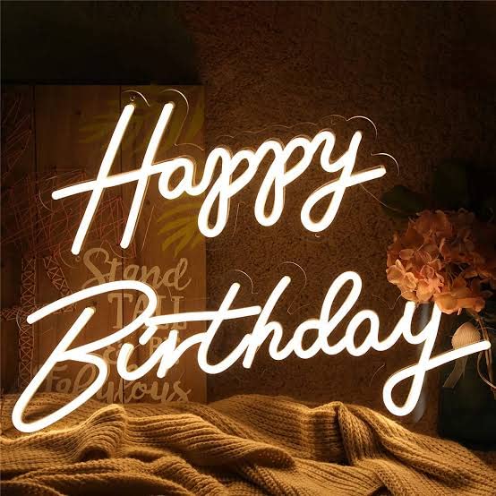 Happy Birthday Neon Light | Personalized Neon Sign with Name | Custom LED Neon Lights for Decor