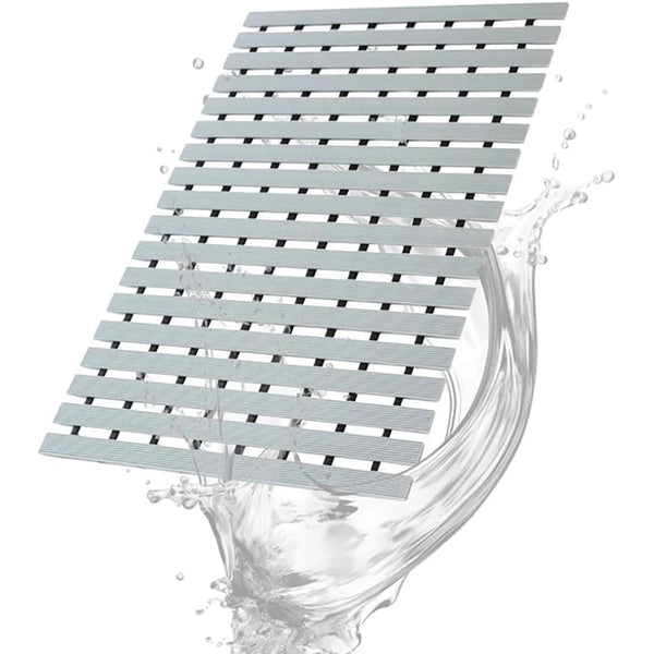 Eurotex Anti Slip Shower Mat for Bath, Kitchen, Pool and Wet Area, Skid Proof Bath Mat Non Slip (Grey, PVC, 43x61 cm)
