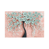 Eurotex White Flowers Tree, Framed Canvas Printed Wall Art (24x36 In) Eurotex