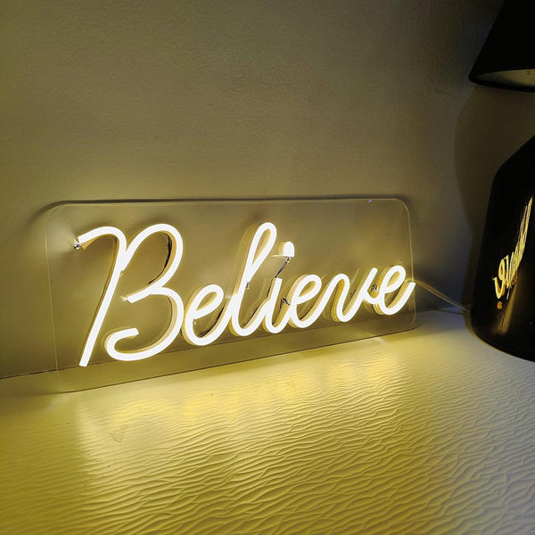 Believe Neon Sign Custom Neon Sign | Design Your Own LED Neon Light Online