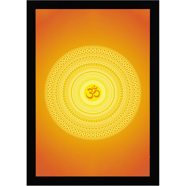 Eurotex Beautiful Om, Canvas Printed, Wall Art & Paintings (12x18, Framed)