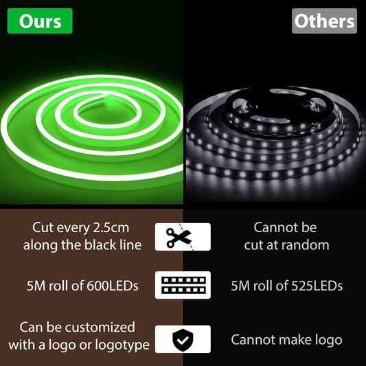 Eurotex 300 LEDs 5M Green Steady Neon Rope Light (Pack of 1)