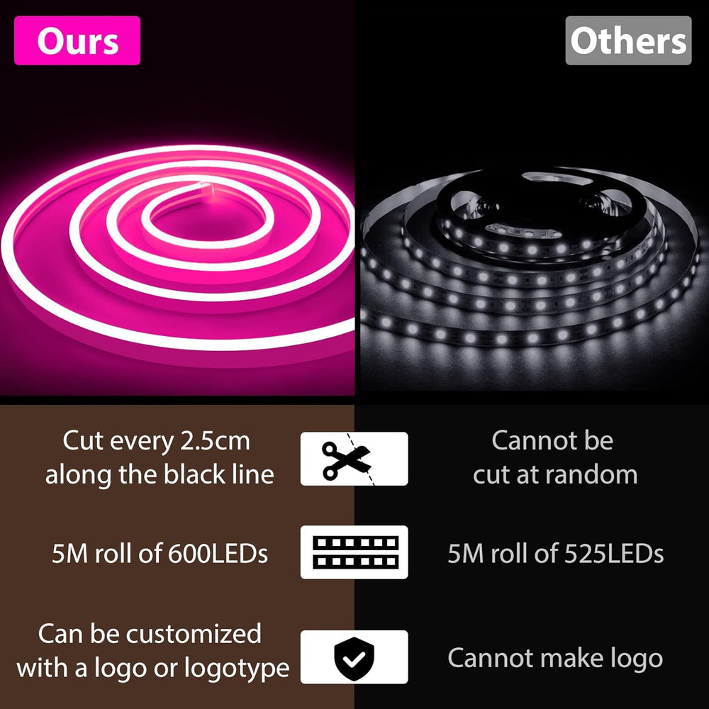 Eurotex 300 LEDs 5M Pink Steady Neon Rope Light (Pack of 1)