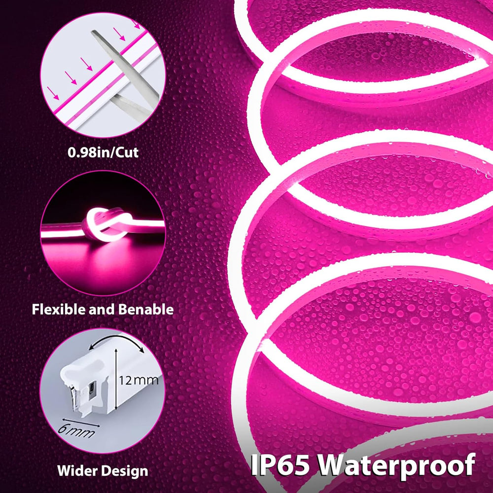 Eurotex 300 LEDs 5M Pink Steady Neon Rope Light (Pack of 1)